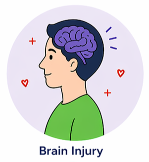 Brain injury support illustration